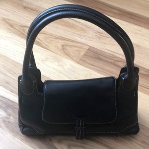 Black leather purse